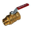 Ball Valve, 1″ Male x 1″ Female NPT Low Profile Stem, Brass