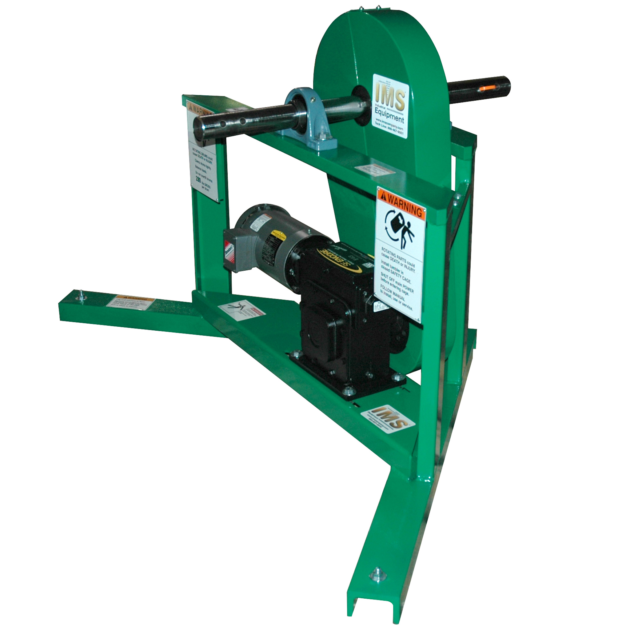 Corner Drum Tumbler Only, IMS Model TBD15, 1-1/2 hp Belt Drive - Image 1