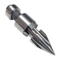 Screw Tip Assembly, Nissei, 32mm, 4.7″ OAL, Castle Style, 40 Deg Nose, TR18x2.0 LH Thd, H-13/HT/NIT