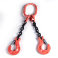 Chain Sling, Alloy, Type DOS, Double Leg, 1/2″ Chain x 48″ Reach, Sling Hooks with Safety Latches
