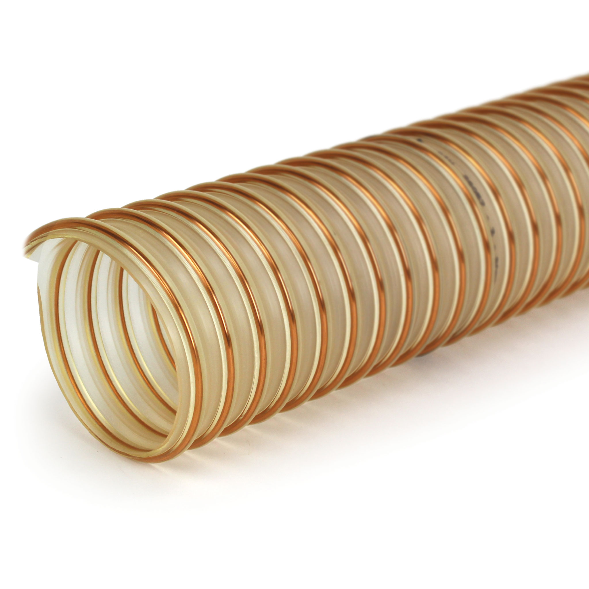 Loader Hose, 1-1/4" ID, Heavy Duty Polyurethane, Food Grade with Ground Wire - Image 1