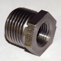 Bushing, Hex, 1-1/2" x 1/4" NPT, Galvanized Steel