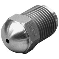Nozzle Tip, GP, Be Cu, 1-1/2" OAL, 7/8"-14 Thread, 1/2" RO, 3/4" Radius, 1/8" Orifice