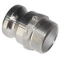 Cam & Groove Coupling, Type F 2″ Stainless Steel, Male Adapter x Male NPT Thread
