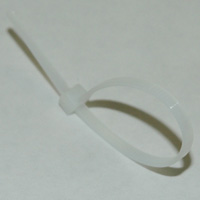 Cable Tie, Nylon, 4" Overall Length, 18 lb Minimum Tensile Strength, 100 Per Bag, Color: Natural