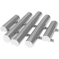 Hopper Magnet, 8" Round, Alternating Rare Earth & Alnico Metal Trap Magnets, 304 SS Frame