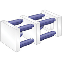 Tie Bar Sleeve, Mold Open 18", Mold Closed 6", Diameter 2-3/4"