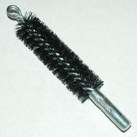 Brush, Heavy Duty Barrel, 1-1/4" OD, High Carbon Steel, Double Stem And Spiral