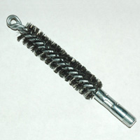 Brush, Heavy Duty Barrel, 25mm OD, High Carbon Steel, Double Stem And Spiral
