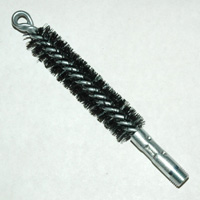 Brush, Heavy Duty Barrel, 1" OD High Carbon Steel, Double Stem And Spiral