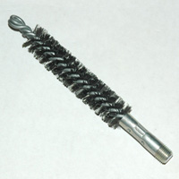 Brush, Heavy Duty Barrel, 24mm OD, High Carbon Steel, Double Stem And Spiral