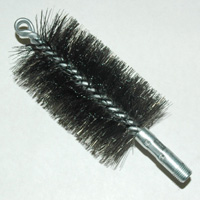 Brush, Heavy Duty Barrel, 70mm OD, High Carbon Steel, Double Stem And Spiral