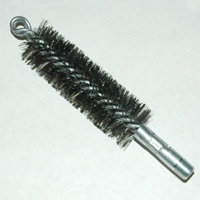 Brush, Heavy Duty Barrel, 36mm OD, High Carbon Steel, Double Stem And Spiral
