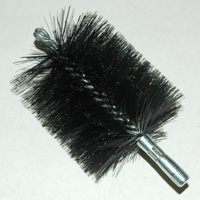Brush, Heavy Duty Barrel, 4" OD, High Carbon Steel, Double Stem And Spiral
