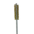 Brass Bristle, Power Driven (Double Spiral) Tube Brush, 3/4″ Brush Diameter, 12″ Length