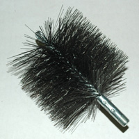 Brush, Heavy Duty Barrel, 135mm OD, High Carbon Steel, Double Stem And Spiral