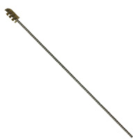 Tube Brush, Power Driven (Single Spiral), Brass Bristle, 1/2" Diameter, 12" Length