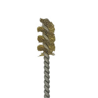 Tube Brush, Power Driven (Single Spiral), Brass Bristle, 1/2" Diameter, 12" Length