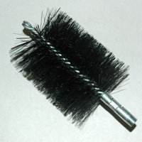 Brush, Heavy Duty Barrel, 3-3/4" OD, High Carbon Steel, Double Stem And Spiral