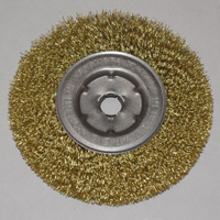 Heavy Duty Brass Wheel, 6" Brush Diameter