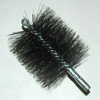 Brush, Heavy Duty Barrel, 115mm OD, High Carbon Steel, Double Stem And Spiral