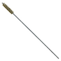 Brass Bristle, Power Driven (Double Spiral) Tube Brush, 1/2" Brush Diameter, 12" Length
