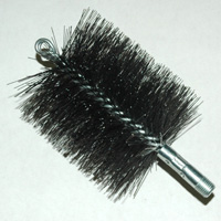 Brush, Heavy Duty Barrel, 105mm OD, High Carbon Steel, Double Stem And Spiral