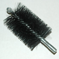 Brush, Heavy Duty Barrel, 3-1/4" OD, High Carbon Steel, Double Stem And Spiral