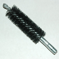 Brush, Heavy Duty Barrel, 1-1/2" OD, High Carbon Steel, Double Stem And Spiral
