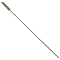 Brass Bristle, Power Driven (Double Spiral) Tube Brush, 3/8" Brush Diameter, 12" Length