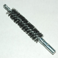 Brush, Heavy Duty Barrel, 28mm OD, High Carbon Steel, Double Stem And Spiral