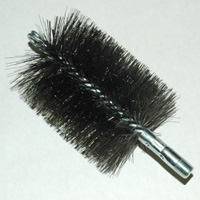 Brush, Heavy Duty Barrel, 90mm OD, High Carbon Steel, Double Stem And Spiral