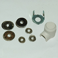 Ceramic Post Protector, Clip on Type, Single Opening, Style B, 2 Pack, Includes Washers