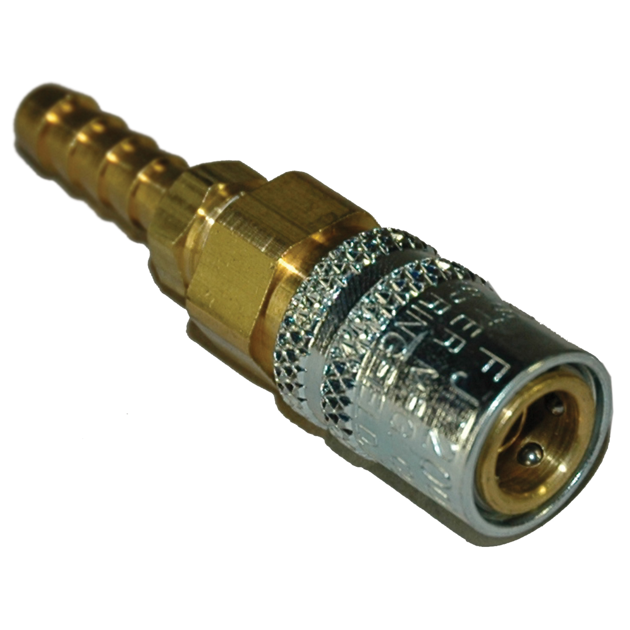 Coupler, 1/4" Passage, 1/4" ID Hose, Straight, Valved, 204V Series. - Image 2