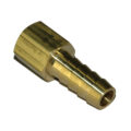 Hose Barb, 3/8″ Inside Diameter Hose, 1/4″ Female NPT, Straight, Brass