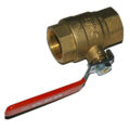 Ball Valve, 1-1/4″ Female NPT, Full Port, Brass