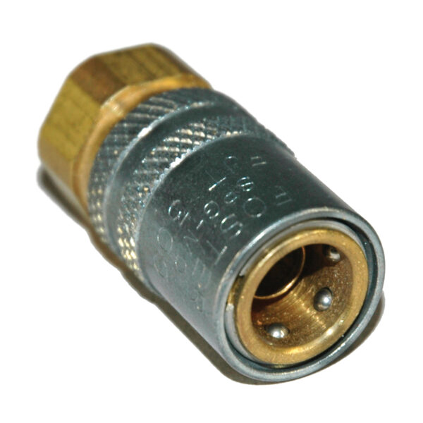 Coupler, Socket Body Only, 3/8" Passage, 1/4" Female NPT, Valved. 300 Series.