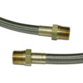 Hose, High Heat Resistant, PTFE, 4′ Long, Swaged 1/2″ Male NPT Fittings on Both Ends