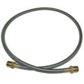 Hose, High Heat Resistant, PTFE, 4′ Long, Swaged 1/2″ Male NPT Fittings on Both Ends
