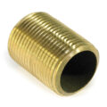 Pipe Nipple, 3/4" NPT, Close, Brass - Image 1