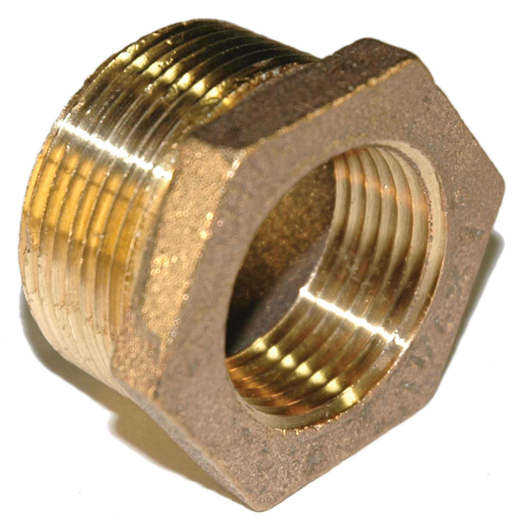 Bushing, Hex, 1-1/4" x 1" NPT, Bronze - Image 2