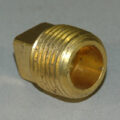 Plug, Square Head, Cored, 1/2" NPT, Bronze - Image 1