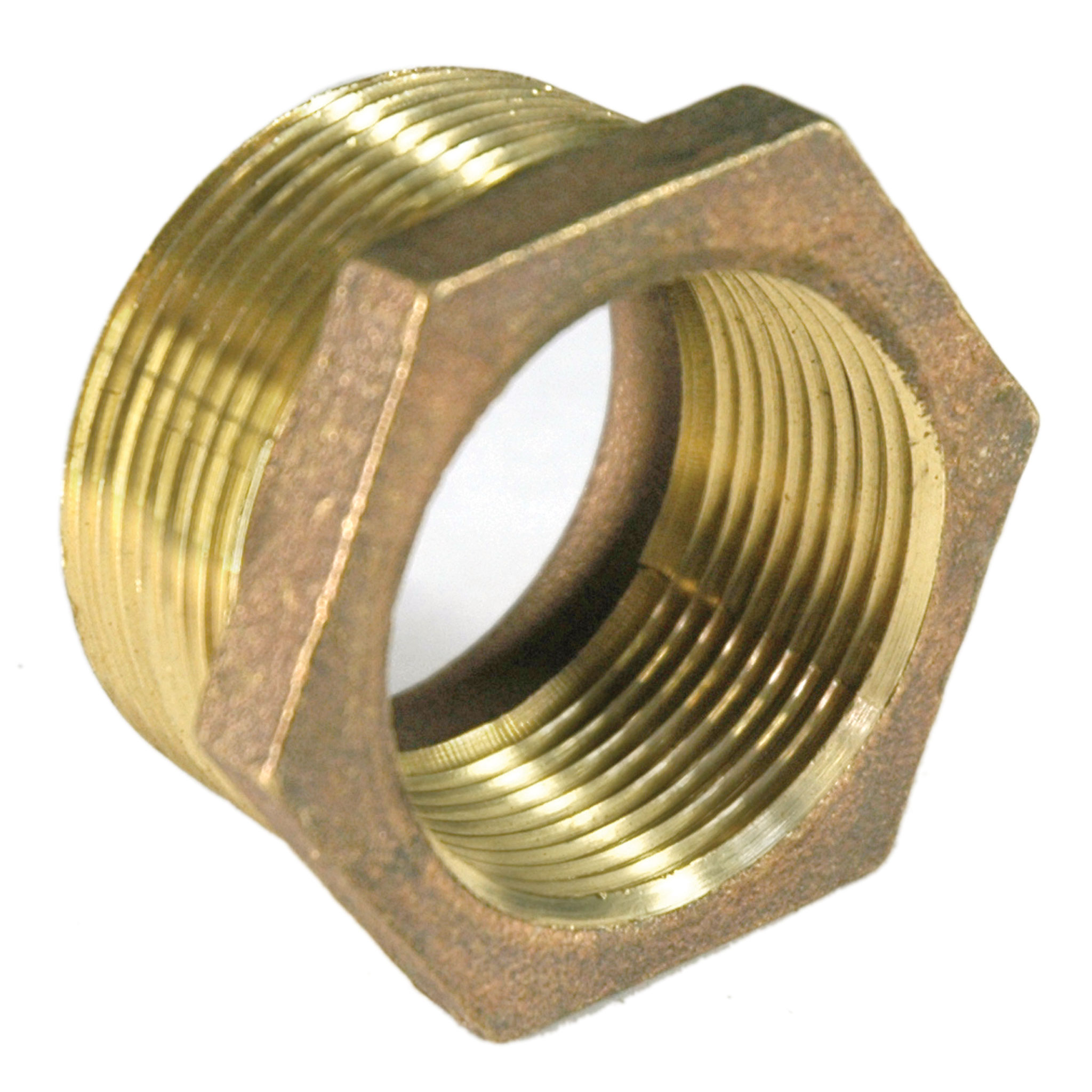 Bushing, Hex, 1-1/2" x 1-1/4" NPT, Bronze - Image 2