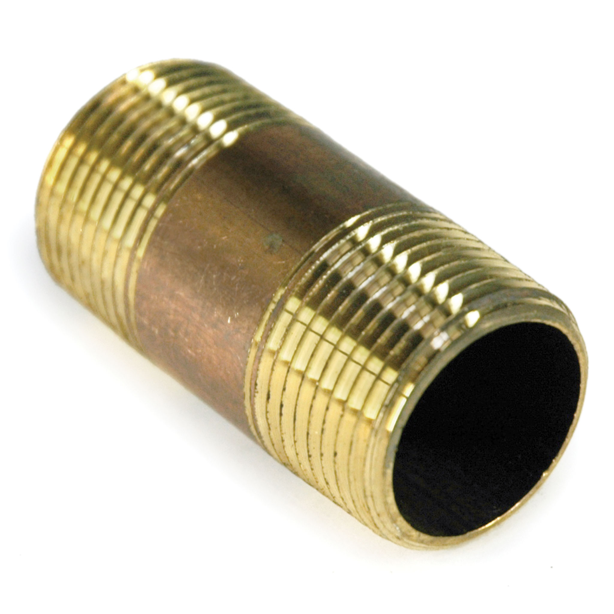 Pipe Nipple, 3/4" NPT, 2" Length, Brass - Image 1