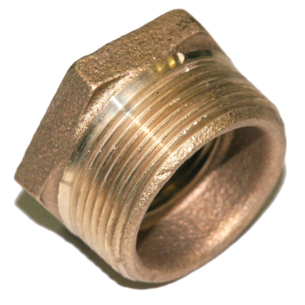 Bushing, Hex, 1-1/2" x 1" NPT, Bronze