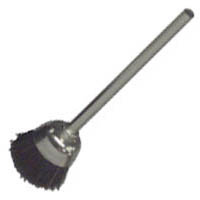 Cup Polishing Brush, 1/2" Diameter x 5/16" Trim Length x 3/32" Diameter Shank, Hard Bristles