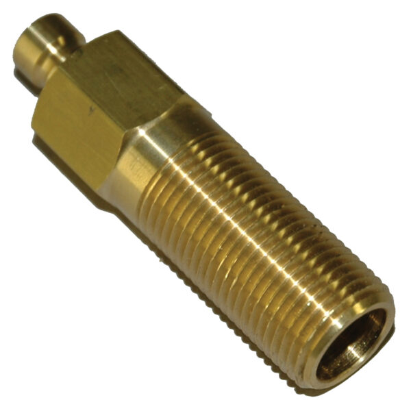 Plug, Water Extension, 200 Series, 1/4" Passage, 2.5" Length, 3/8" NPT, Brass