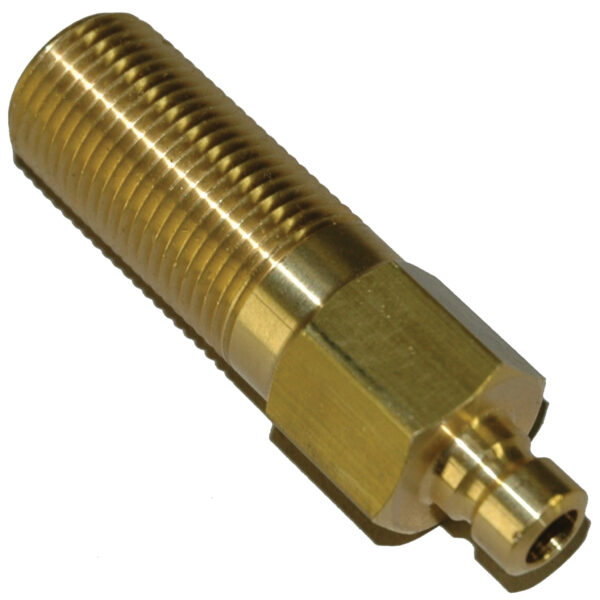 Plug, Water Extension, 200 Series, 1/4" Passage, 2.5" Length, 3/8" NPT, Brass