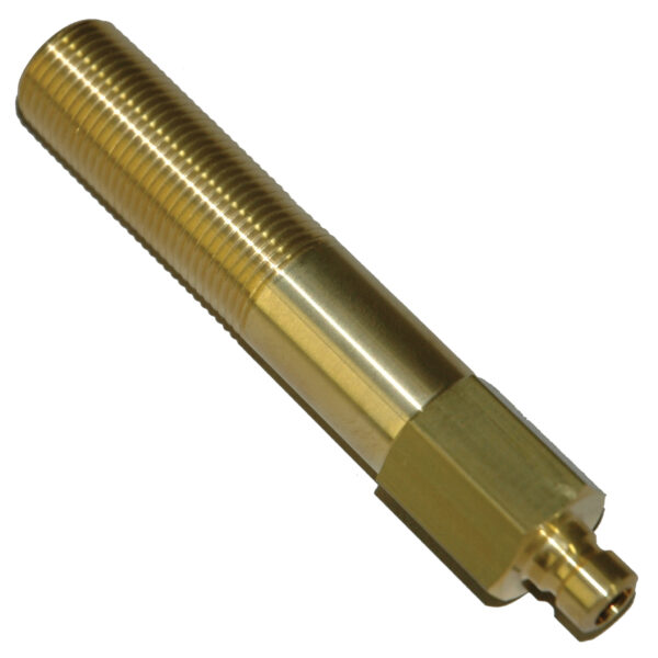 Plug, Water Extension, 200 Series, 1/4" Passage, 4" Length, 3/8" NPT, Brass