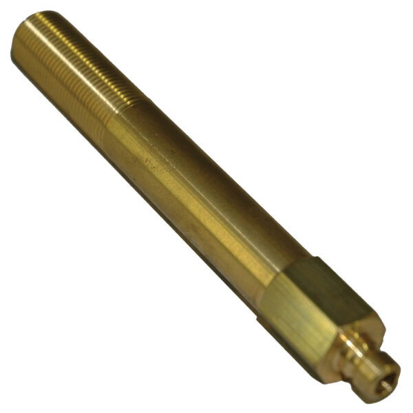 Plug, Water Extension, 200 Series, 1/4" Passage, 5.5" Length, 3/8" NPT, Brass